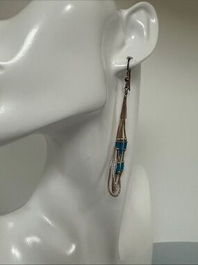 NAVAJO Turquoise 925 Sterling Silver  Earrings